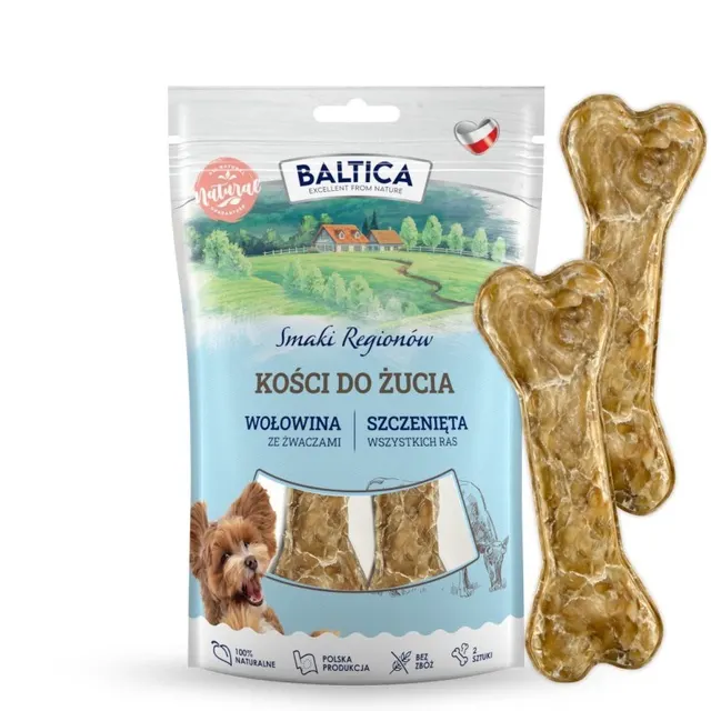 BALTICA PRZYSMAKI REGIONÓW Kości dla szczeniąt wołowa 2szt