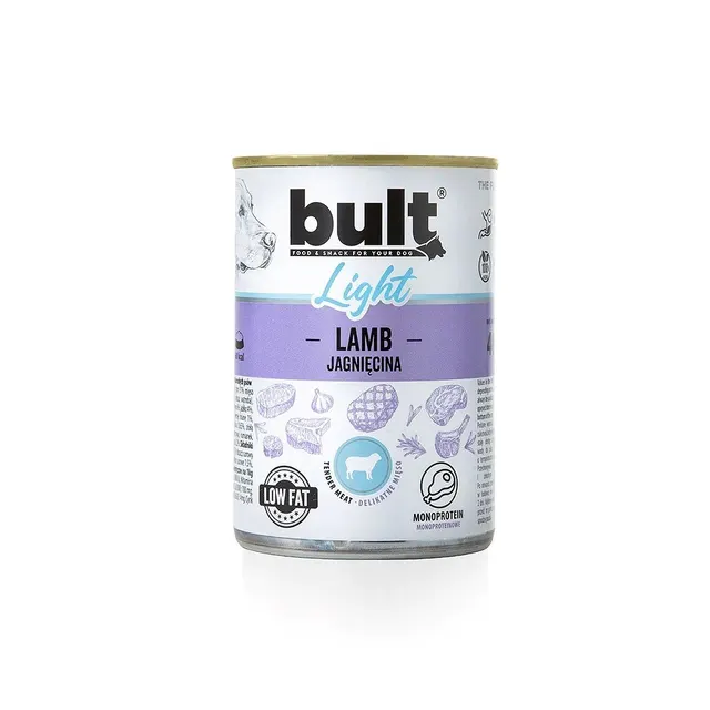 BULT LIGHT mokra karma dla psa monoprotein Jagnięcina puszka 400g