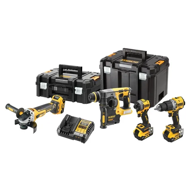 DeWalt DCK429P3T-QW Zestaw Combo DCD805+DCG405+DCH273+DCF850 18V Czarny Żółty