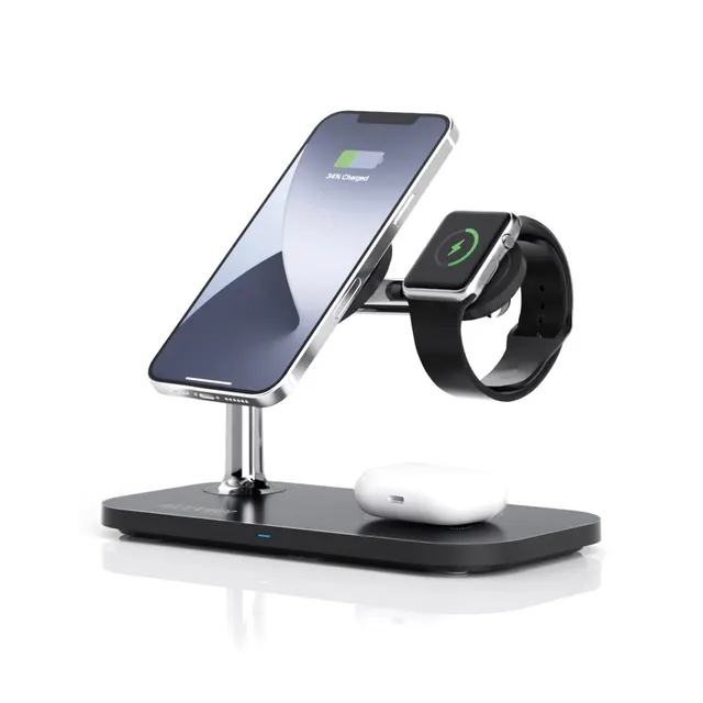 RealPower ChargeAIR Mag Smartfon Smartwatch Tablet Czarny USB Bezprzewodowe ładowanie Wewnętrzna