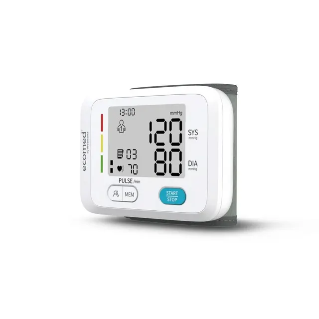 Ciśnieniomierz nadgarstkowy Ecomed by Medisana BW-83E do 2 użytkowników, obliczanie średniej, ekran 49 x 36 mm