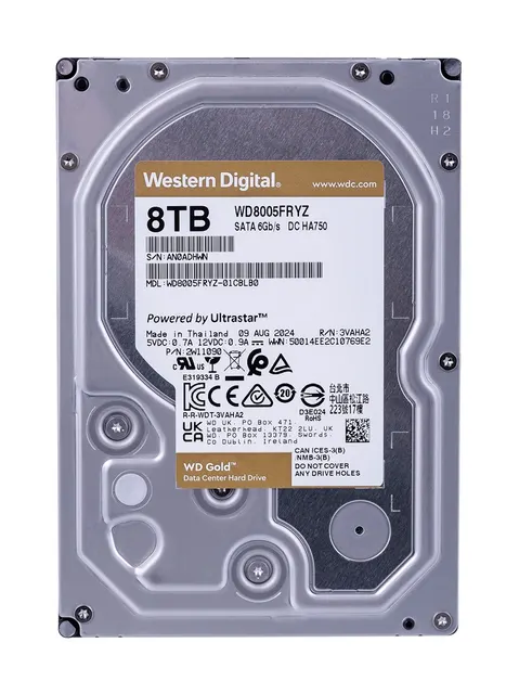 Dysk serwerowy HDD WD Gold DC HA750 WD8005FRYZ (8 TB; 3.5 ; SATA)