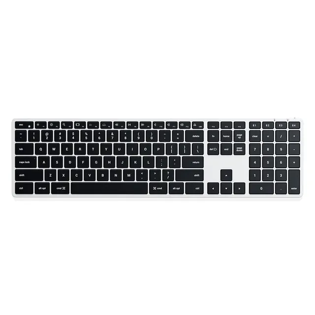 Satechi Slim X3 - klawiatura z układem numerycznym Bluetooth do czterech urządzeń USB-C US International (silver)