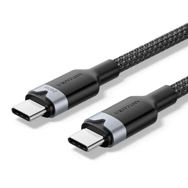 Kabel USB-C do USB-C 2.0 PD 3.1 Vention 5A 240W 2m czarny