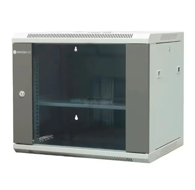 EmiterNet Szafa wiszaca niedzielona 19 9U drzwi blacha/szkło 600×450×500mm szer./gł./wys.