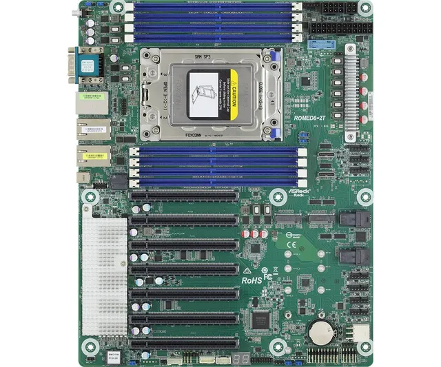 Płyta główna ASRock ROMED8-2T 1x SP3 AMD Epyc 7000 SoC (SATA NVMe 2xM.2 2x10GbE IPMI)