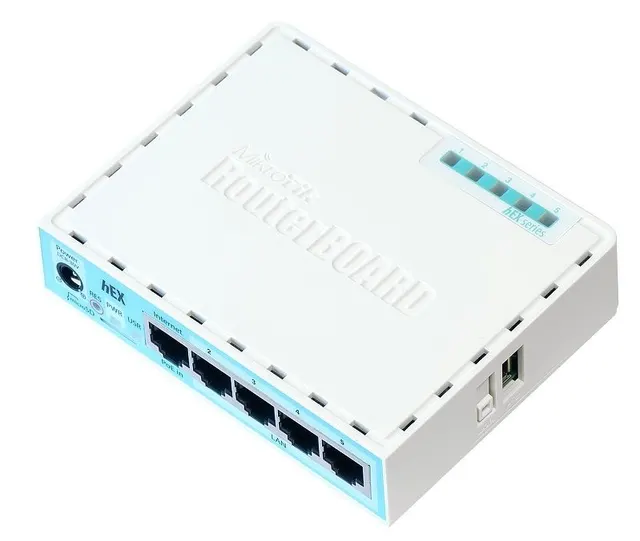 Router Mikrotik RB750GR3 Gigabit Ethernet Turkusowy Biały