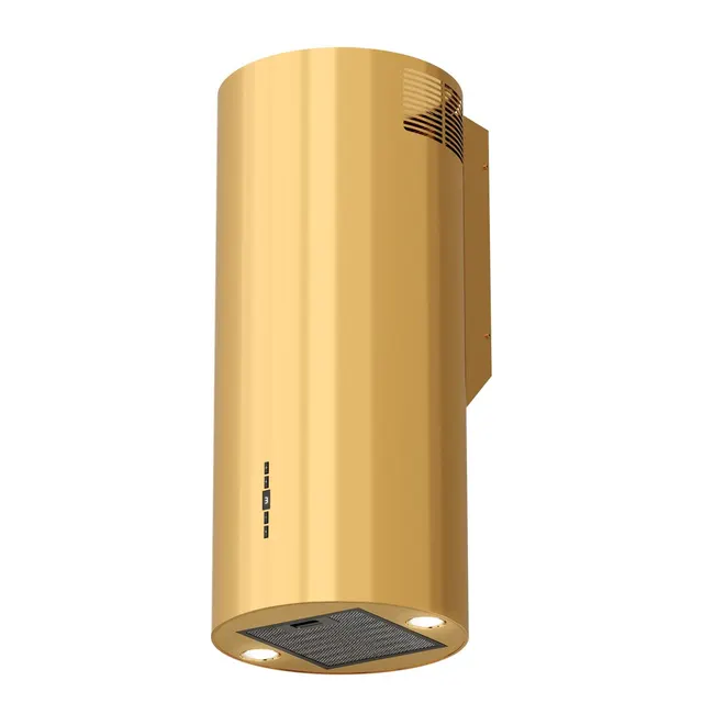Okap kominowy MAAN Elba2 W835 60 cm, LED, filtry aluminiowe, złoty