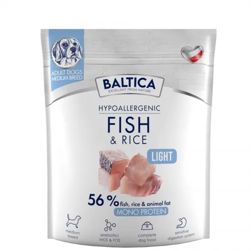BALTICA NUTRACEUTIC Hypoallergenic Fish & Rice Light M 1kg
