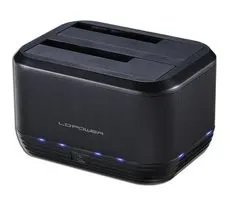 LC-Power LC-DOCK-U3-III stacja dokująca do dysków twardych USB 3.2 Gen 1 (3.1 Gen 1) Type micro-B Czarny