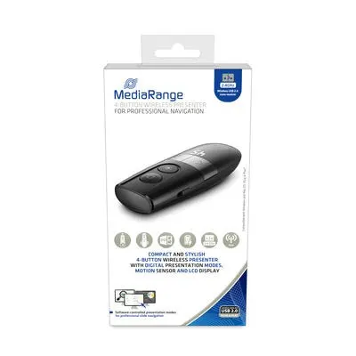 MediaRange MROS222 pilot bezprzewodowy RF Czarny Srebrny