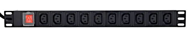GEMBIRD LISTWA ZASILAJĄCA RACK (PDU) 10 GNIAZD C13 1U 16A WTYK C20 2M