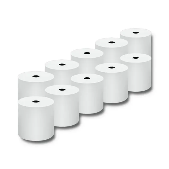 QOLTEC ROLKA TERMICZNA 80X80, 55G/M2, 10SZT., BPA FREE