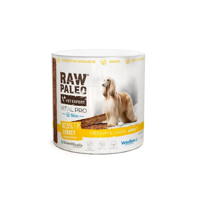VetExpert Raw Paleo Vital Pro skin &coat turkey medium large 100g