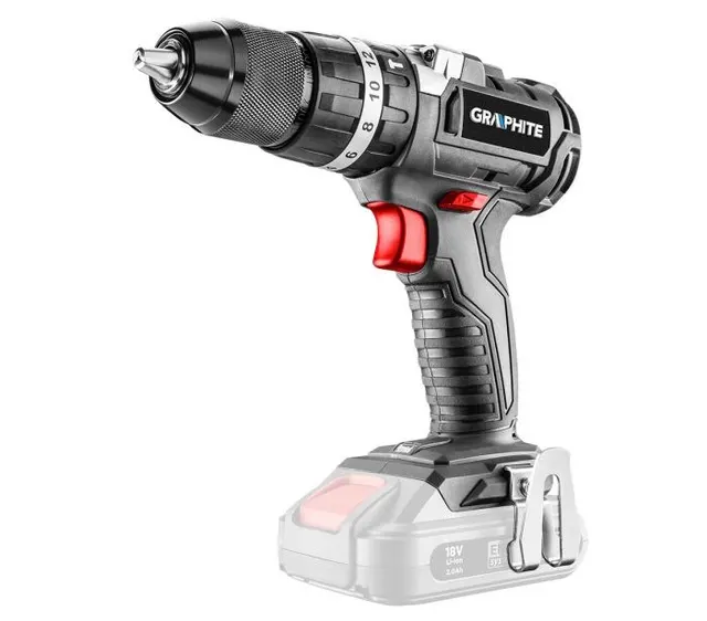 Wiertarko-wkrętarka akumulatorowa bezszczotkowa z udarem Energy+ 18V Li-Ion bez akumulatora 58G020 Graphite
