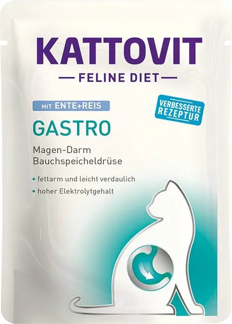 KATTOVIT GASTRO Kaczka z ryżem 85g dla kota