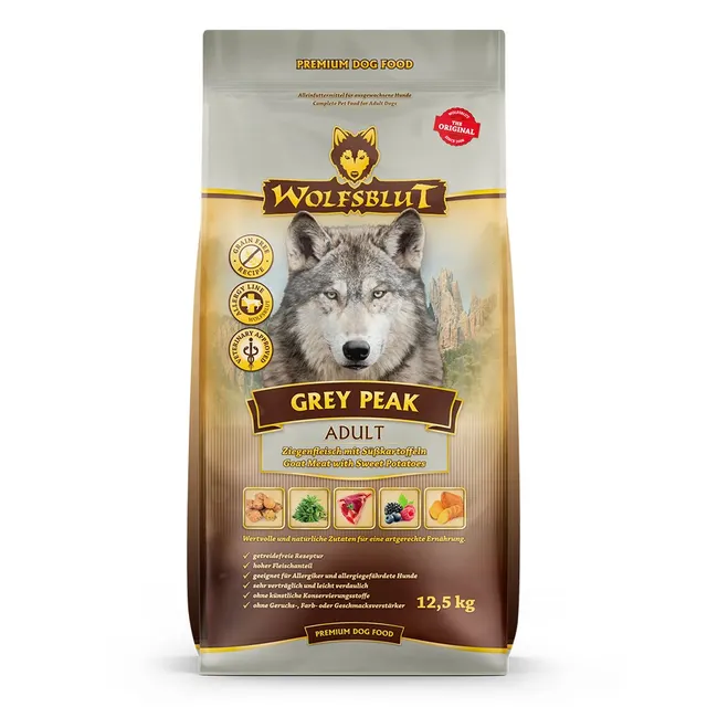 WOLFSBLUT Grey Peak Adult goat/sweet potatos 12 5kg