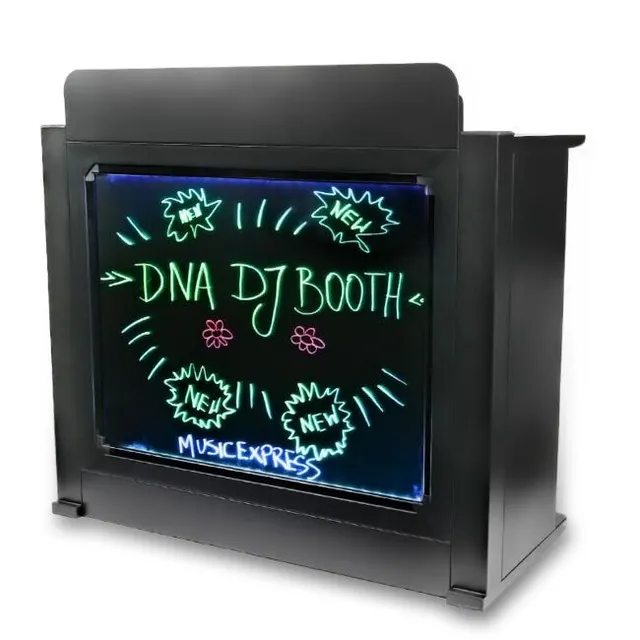 DNA DJ BOOTH BK - Stół stanowisko DJ podświetlana tablica LED RGB pilot długopisy pokrowiec