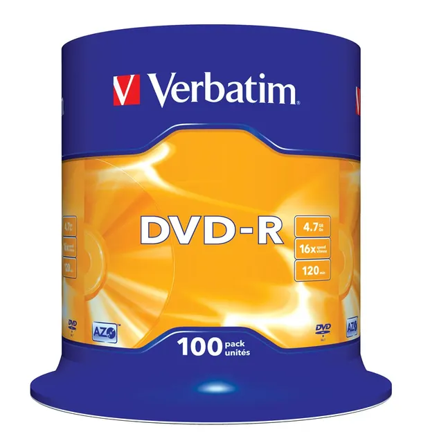 Płyta DVD Verbatim 43549 (4 7GB; 16x; 100szt.; Cake)