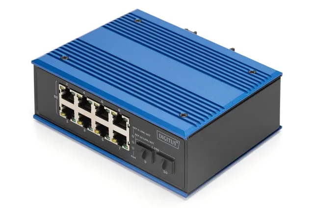 Industrialny przełącznik Ethernet 8+2 -Port Gigabit PoE Switch 8 Port GE PoE RJ45 2 GE SFP Port