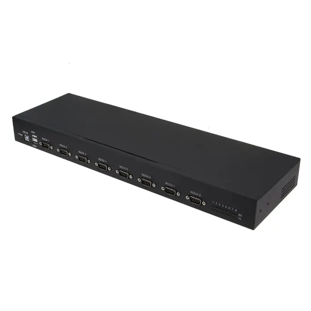 RealPower 284513 konwerter szeregowy/repeater/izolator USB 2.0 RS-232 Czarny