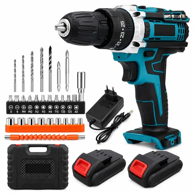 Extralink TOOLS WIERTARKO-WKRETARKA AKUMULATOROWA NIEBIESKA + 2 AKUMULATORY