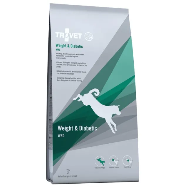 TROVET Weight & Diabetic WRD z kurczakiem - sucha karma dla psa - 12 5 kg