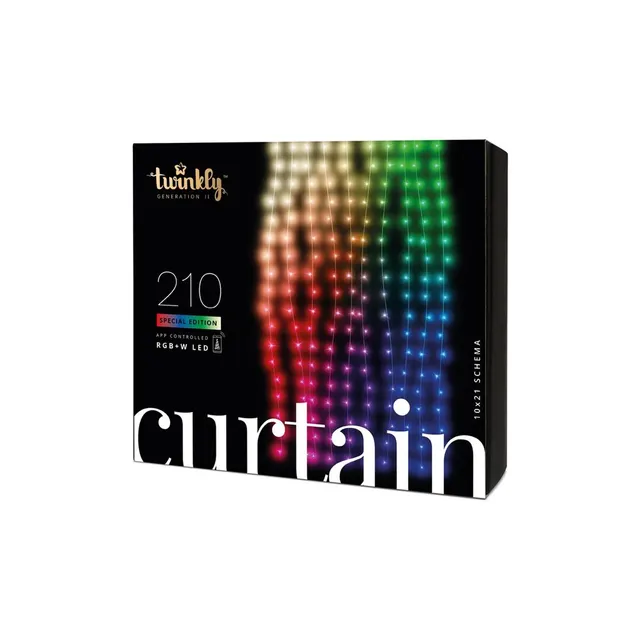 Inteligentna Kurtyna LED Twinkly 210 RGB+W 2 1m
