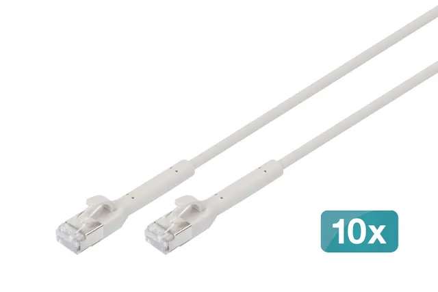 Kabel krosowy DIGITUS abw.CAT 6A F/FTP miedziany 5m szary 10 sztuk