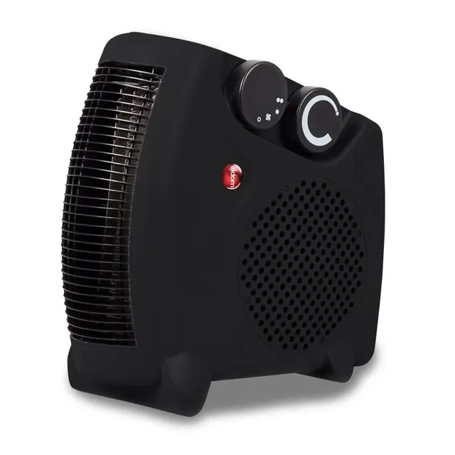 ELDOM TERMOWENTYLATOR HL8C TERMII 2000W CZARNY PŁYNNA REGULACJA TEMPERATURY TERMOSTAT ZIMNY NAWIEW