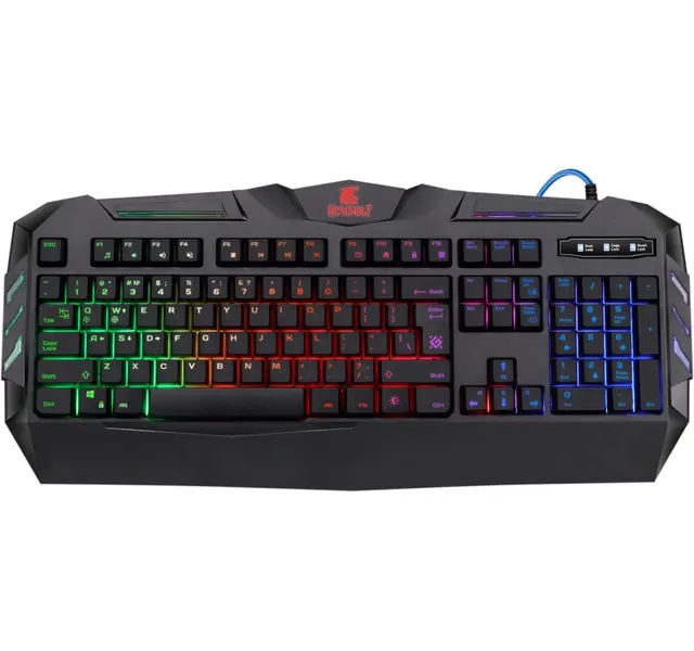 DEFENDER KLAWIATURA GAMINGOWA MEMBRANOWA WEREWOLF GK-120DL PODŚWIETLENIE RGB 45124