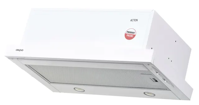 Okap podszafkowy AKPO WK-7 LIGHT ECO 50 cm, 180 m3/h, LED, biały