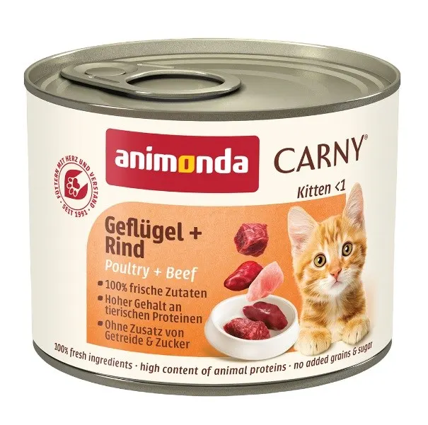 ANIMONDA Carny Kitten smak: drób wołowina 200g