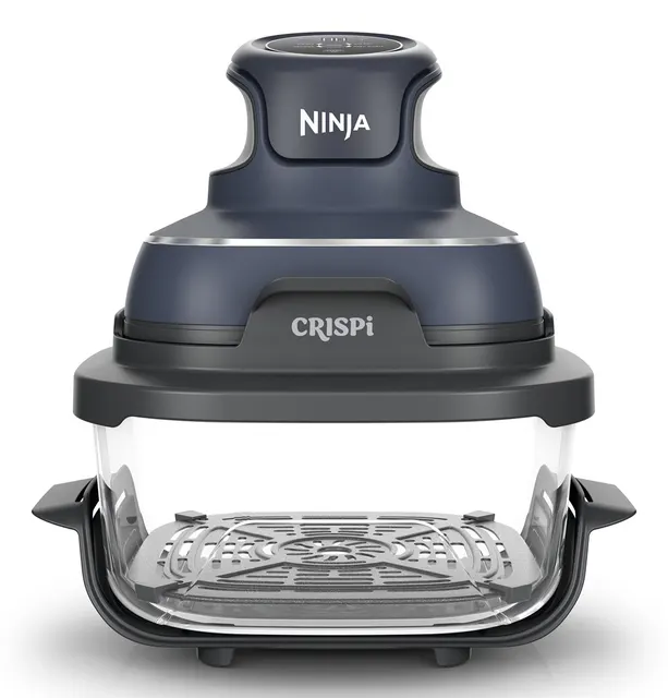 Ninja CRISPi Pojedynczy 3 8 l 1700 W Frytkownica na gorące powietrze Niebieski Szary Przezroczysty