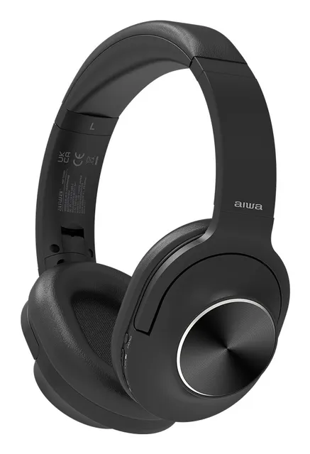 Aiwa HST-220BT słuchawki/zestaw słuchawkowy Przewodowy i Bezprzewodowy Opaska na głowę Połączenia/muzyka USB Type-C Bluetooth Czarny