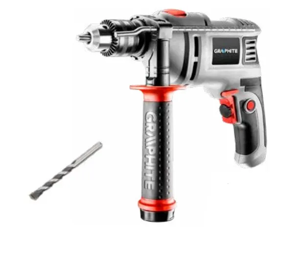 Wiertarka udarowa 650W uchwyt kluczykowy 13 mm walizka Graphite