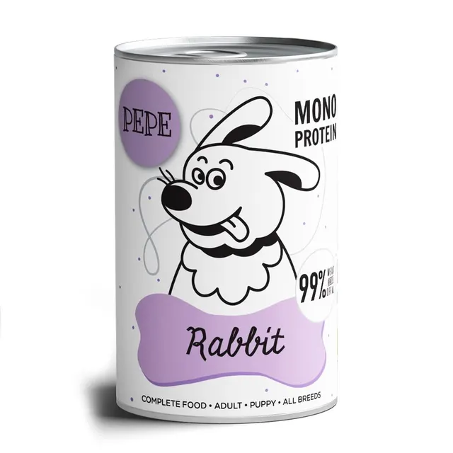 Paka Zwierzaka Pepe Rabbit 99% królik 400g