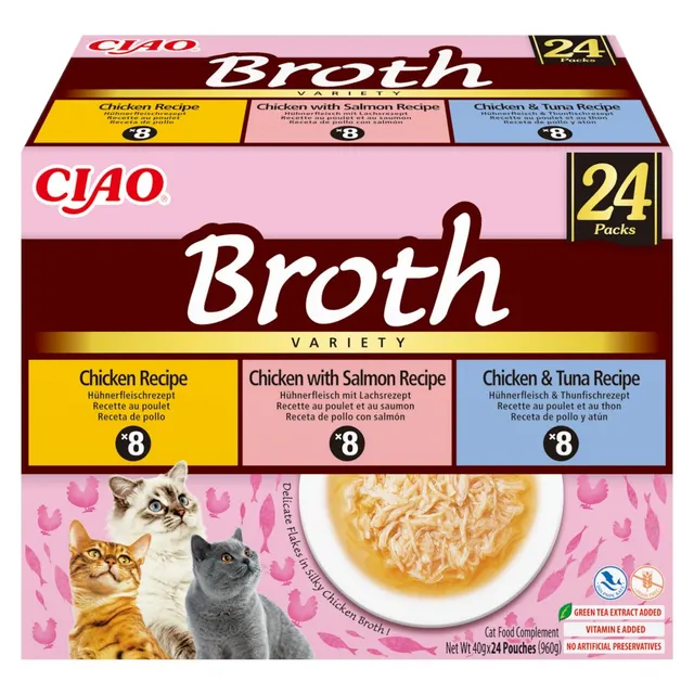 INABA CAT CIAO BROTH CHICKEN FISH 24x40g