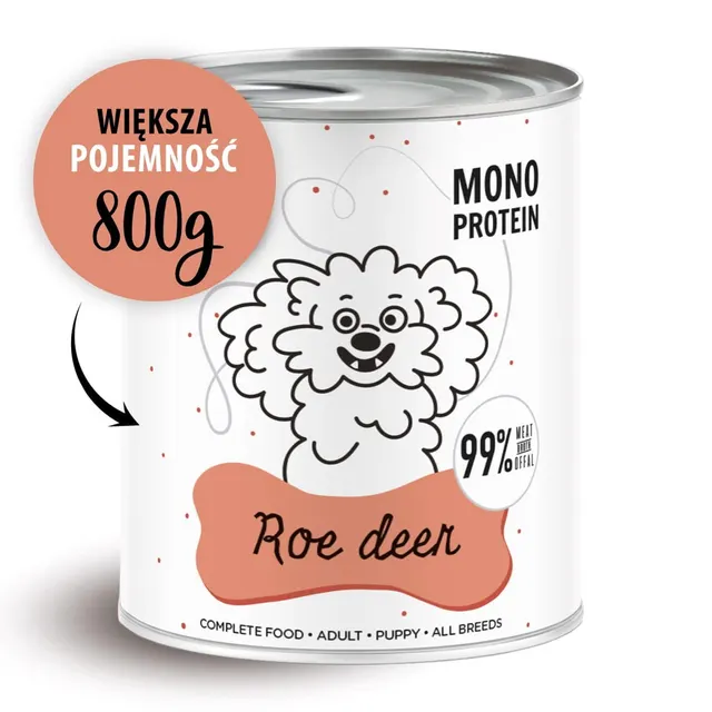 Paka Zwierzaka Pepe Roe Deer 99% sarna 800g