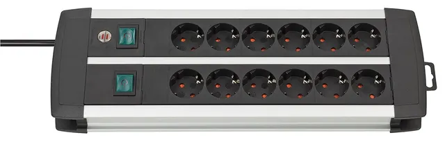 Listwa zasilająca Brennenstuhl Premium-Duo-Alu-Line 2x6x 3m