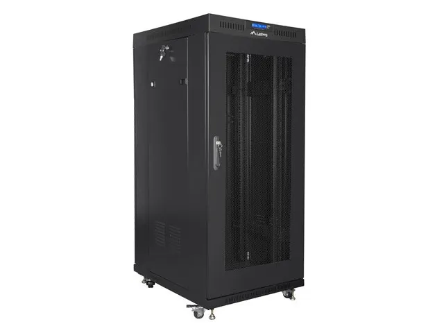 LANBERG SZAFA STOJĄCA RACK 19 27U 600X800 DRZWI PERFOROWANE LCD CZARNA FF01-6827-23BL (FLAT PACK)