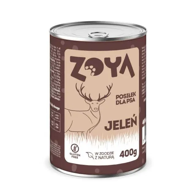 ZOYA Jeleń – puszka mokra kardma dla psów 400g