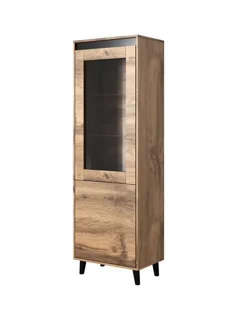 Witryna NORD 60x38x182 5 dąb wotan/antracyt
