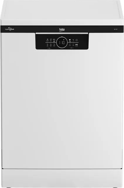 Zmywarka wolnostojąca 60 cm BEKO BDFN26531W, klasa E, 15 kpl, HygieneIntense, AquaStop, biały