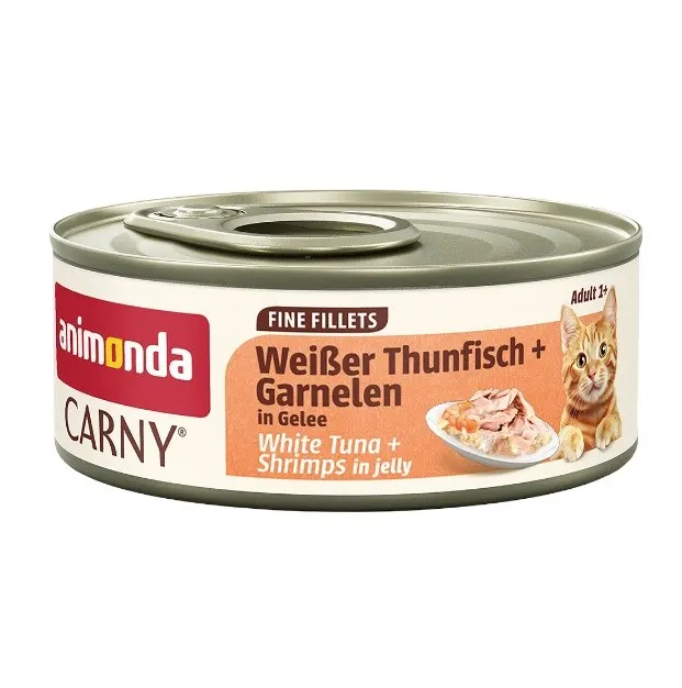 ANIMONDA Carny Fine Fillet in Jelly - White tuna + shrimps 60g