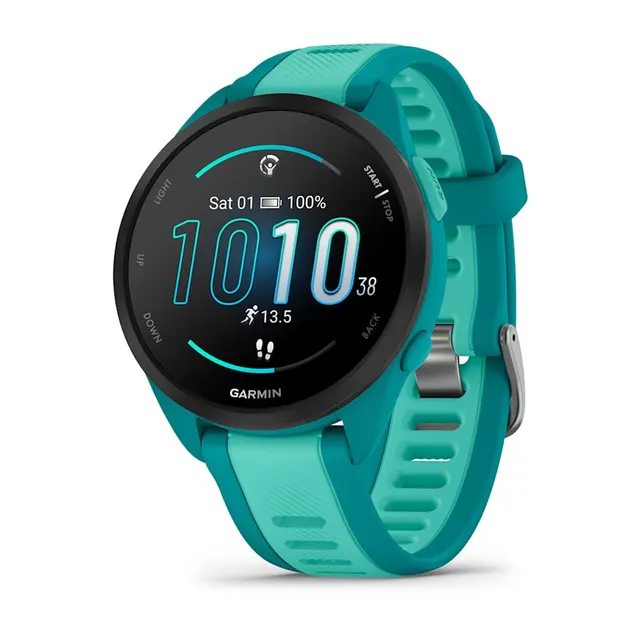 Zegarek sportowy Garmin Forerunner 165 Music AMOLED 43mm Turquoise/Aqua