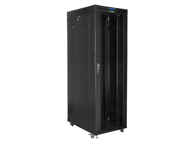 LANBERG SZAFA STOJĄCA RACK 19 42U 800X1000 DRZWI SZKLANE LCD CZARNA FF01-8042-12BL (FLAT PACK)
