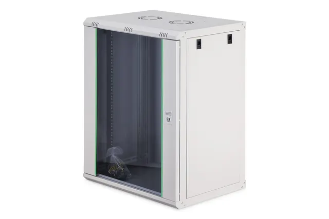 Digitus Szafa sieciowa wisząca DYNAmic 19 16U rack 600x450 drzwi szyba szary niedzielona złożona 60kg