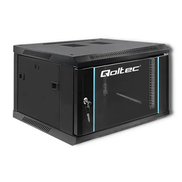 Szafa wisząca QOLTEC RACK 19 6U 600X370X600 czarna