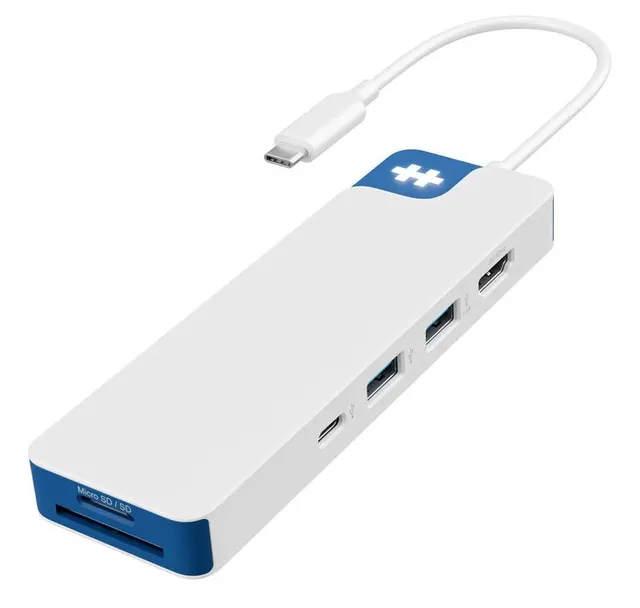 HYPER HD4102BUGL huby i koncentratory USB 3.2 Gen 1 (3.1 Gen 1) Type-C 5000 Mbit/s Niebieski Biały